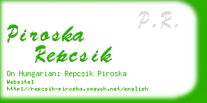 piroska repcsik business card